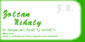 zoltan mihaly business card